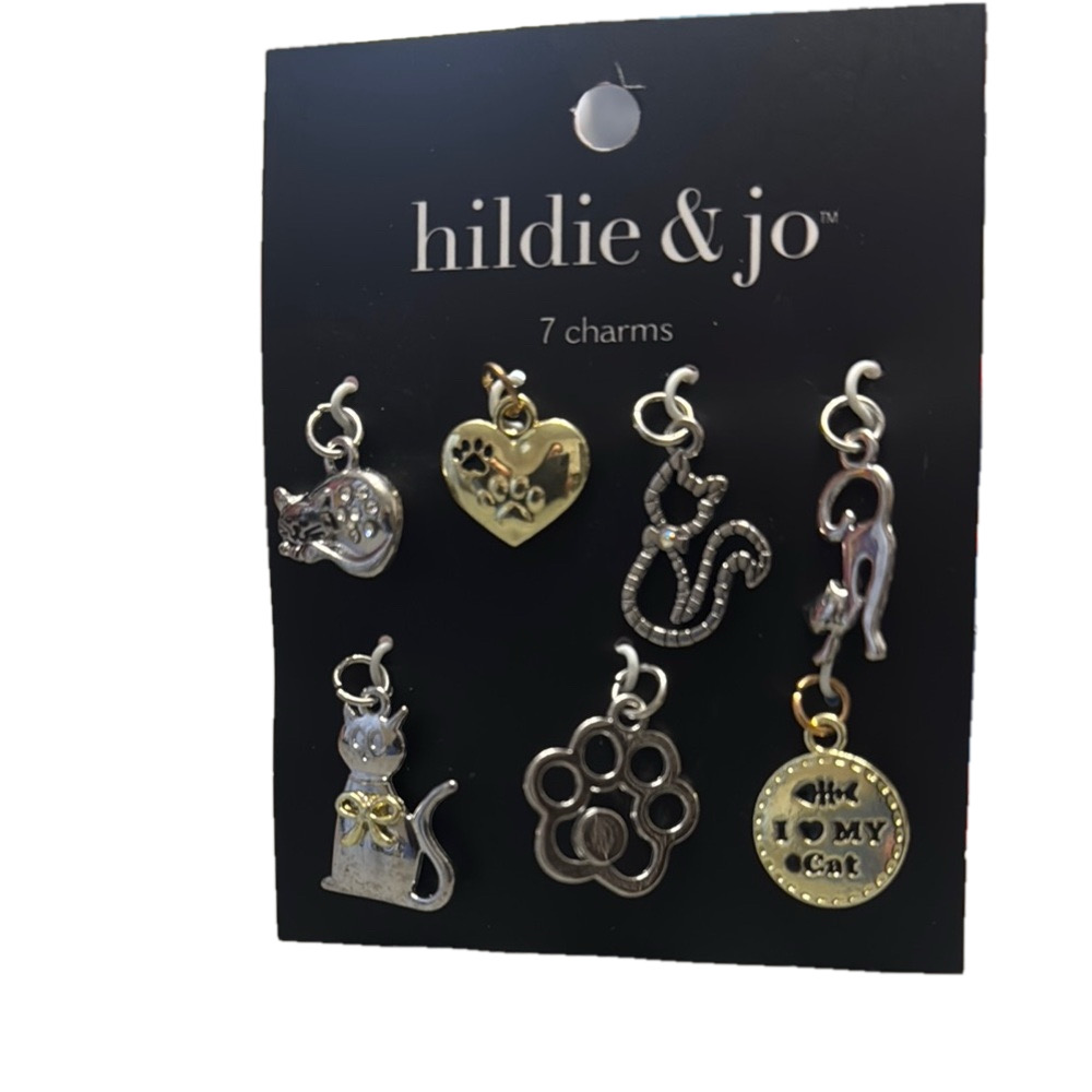 Hildie & Jo Cat Charms Set NWT